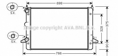 AVA QUALITY COOLING fd2396 -  Радиатор, охлаждение двигателя